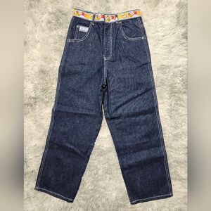 Y2K Kids Denim Jeans with Cool Waistband Detailing Size 12